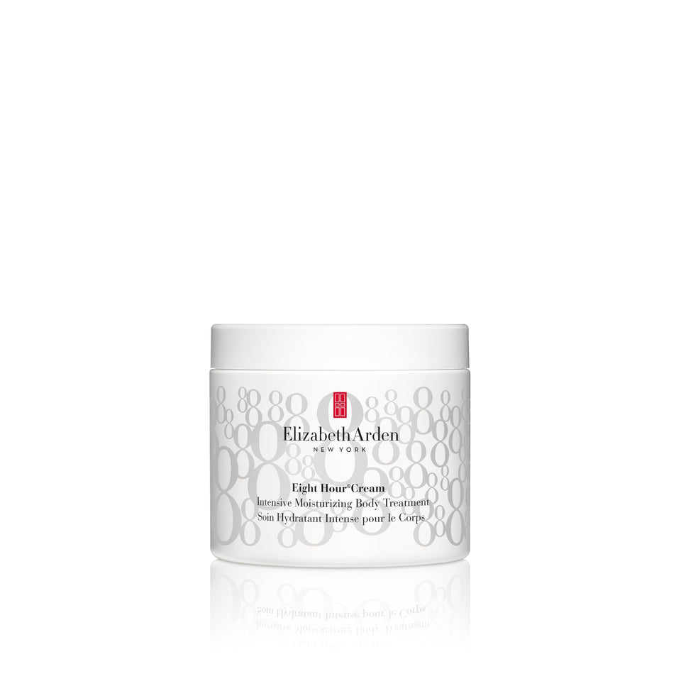 Elizabeth Arden Eight Hour Cream bottle pour demonstrates easy, mess-free application for instant hydration.