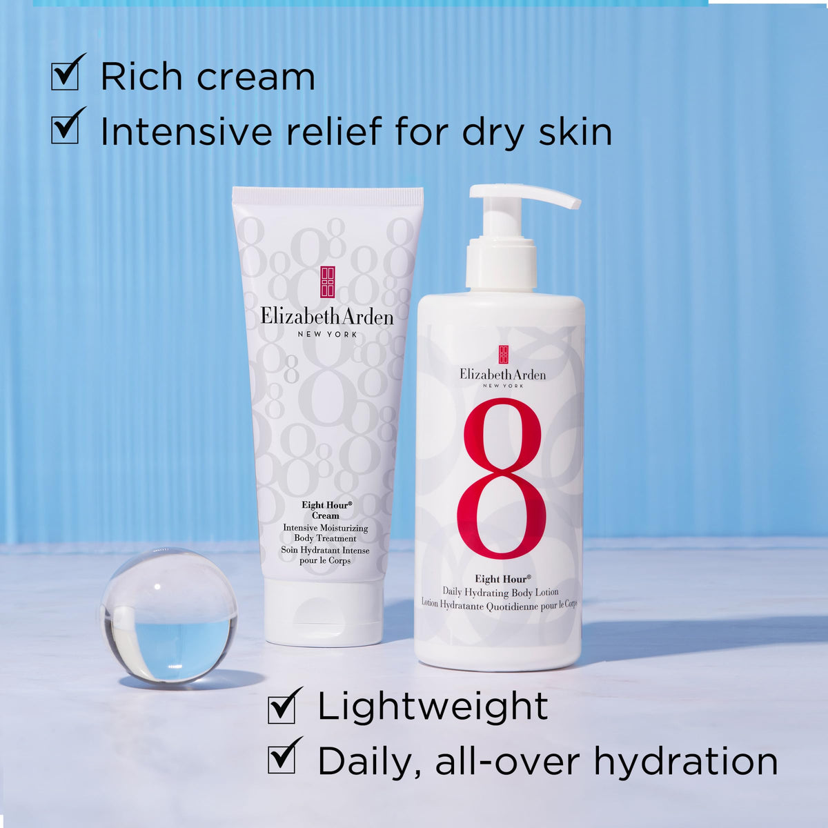 Elizabeth Arden Eight Hour Cream hand application demonstrates quick absorption without heaviness.