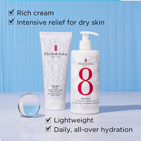 Elizabeth Arden Eight Hour Cream hand application demonstrates quick absorption without heaviness.