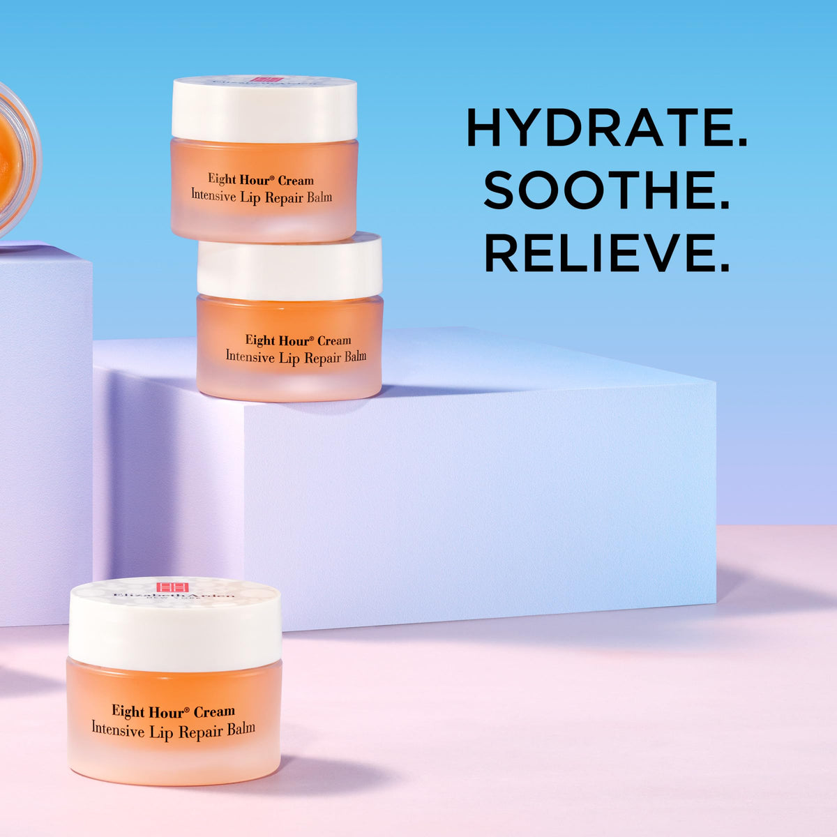 Elizabeth Arden lip balm finish offers sheer, comforting shine.