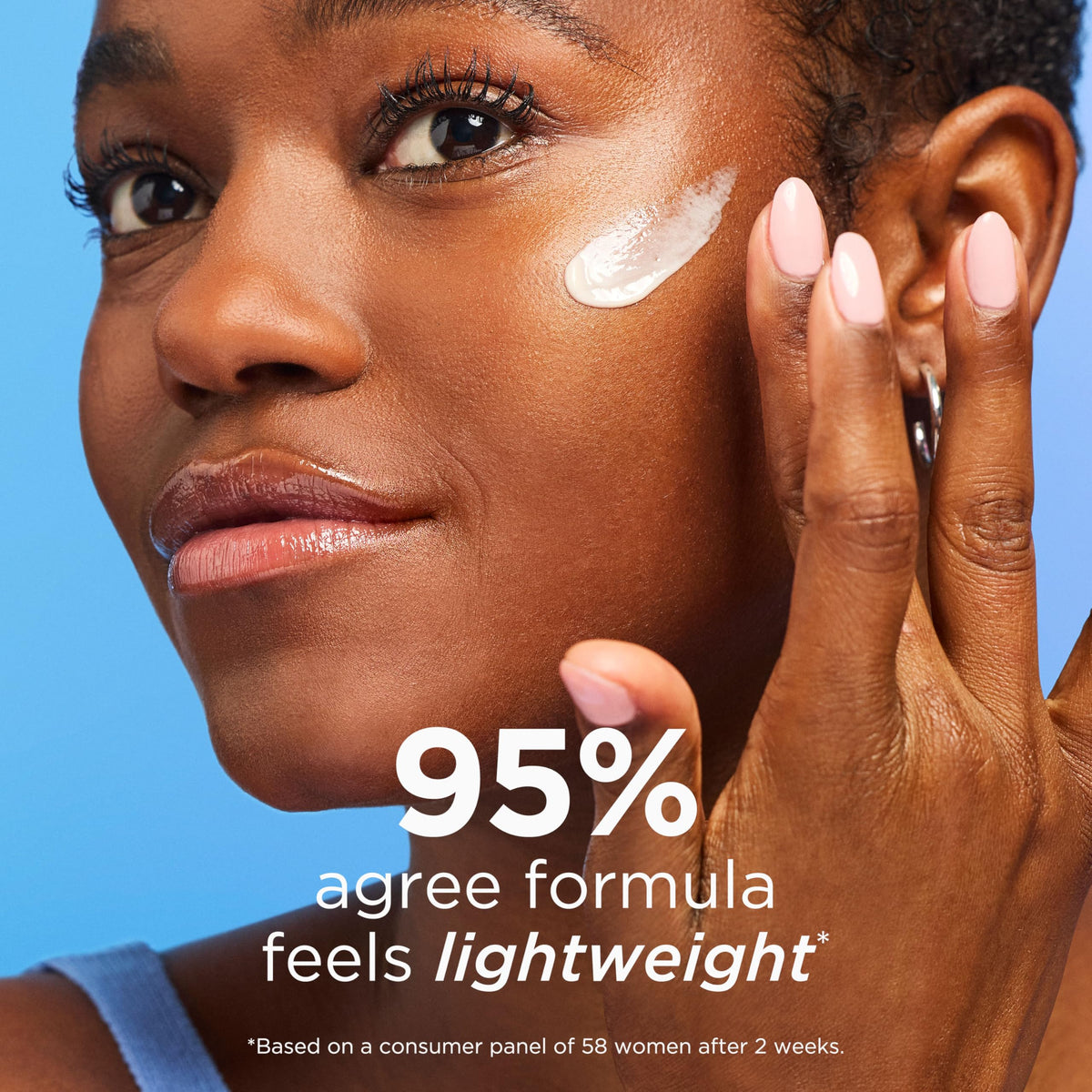 Elizabeth Arden HydraPlay sunscreen texture on fingertip, lightweight and quickly absorbed