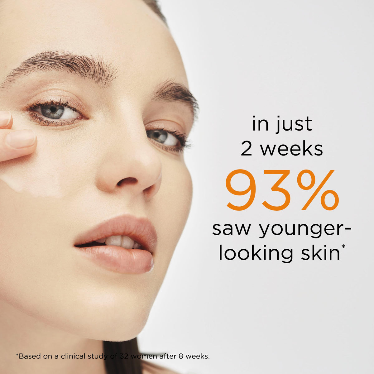 Prevage swatch on skin showing potential for even tone enhancement.