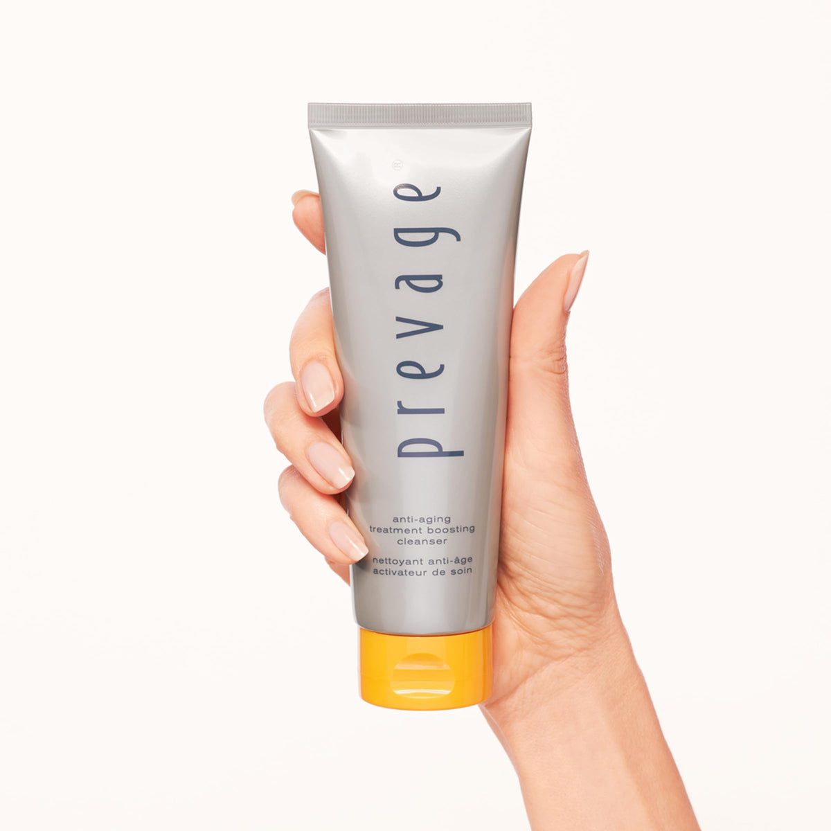 Elizabeth Arden Prevage cleanser close-up texture highlighting creamy shine.