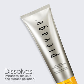Elizabeth Arden Prevage cleanser foam texture close-up for a gentle cleanse.