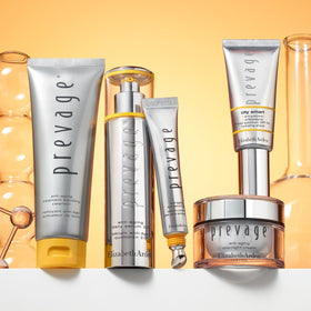 Elizabeth Arden Prevage idebenone antioxidant blend close-up showing protective formula.