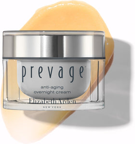 Elizabeth Arden Prevage night cream tube ready for nightly anti-aging care
