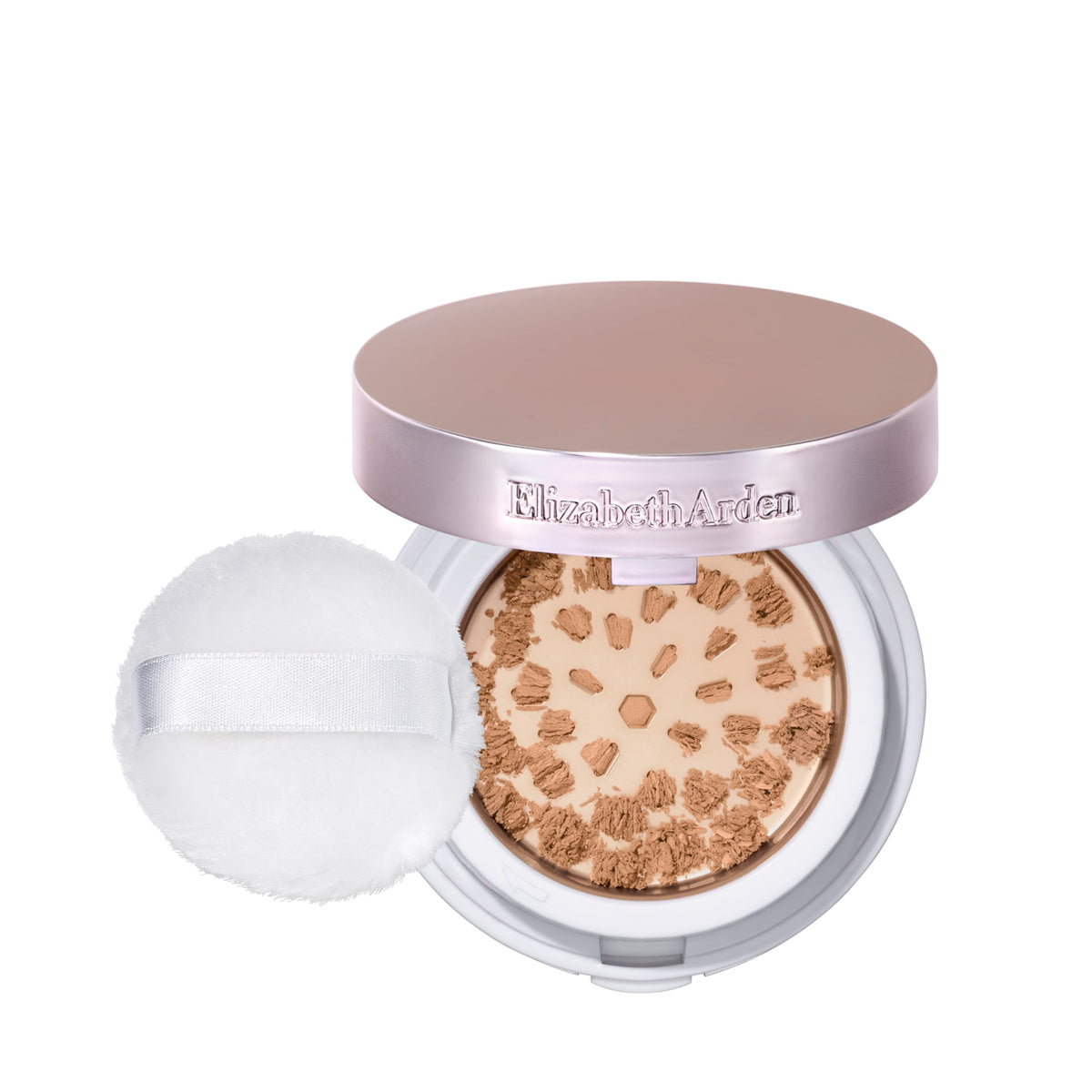 Elizabeth Arden Pure Finish Mineral Foundation bottle close-up showing natural coverage.