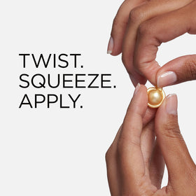 Dispense action of Elizabeth Arden Capsules illustrating precise one capsule use