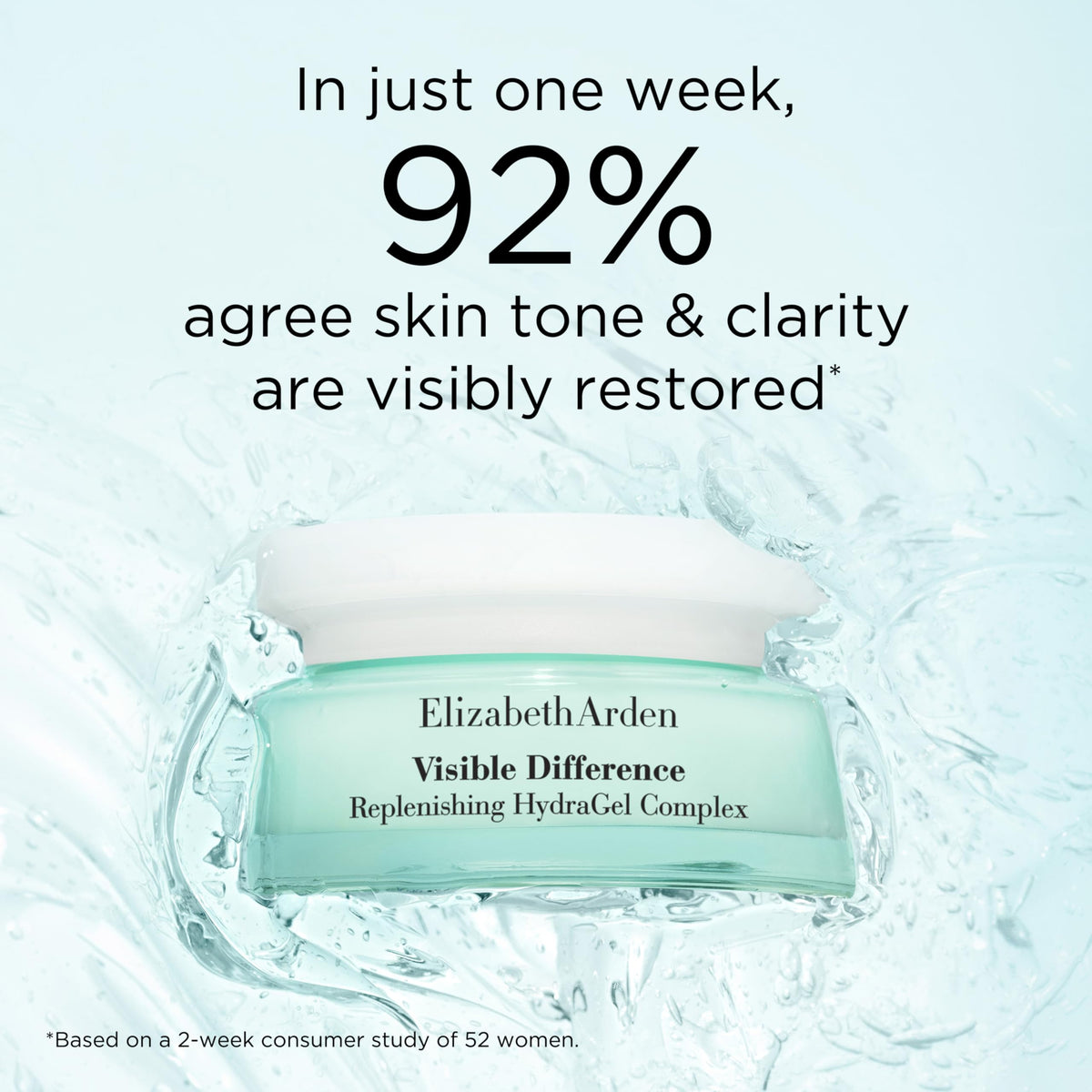Elizabeth Arden Visible Difference HydraGel gel texture swirl for lightweight moisture