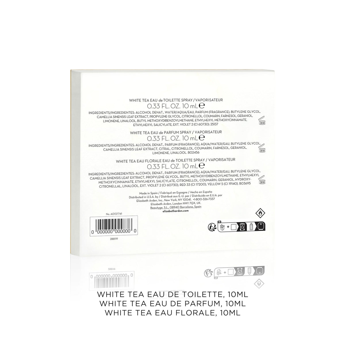Elizabeth Arden White Tea eau de toilette mini bottle for everyday wear.