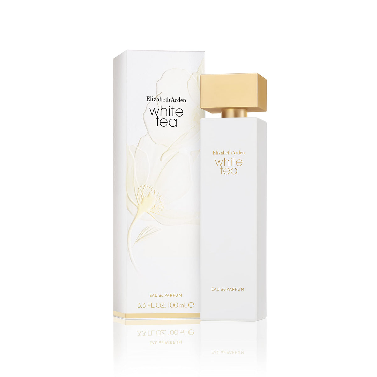 Elizabeth Arden White Tea EDP bottle front showing elegant design and balance