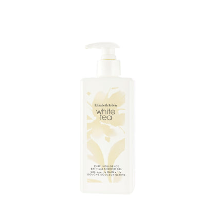 Elizabeth Arden White Tea Pure Indulgence bath gel bottle with foamy lather for daily pampering