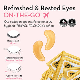 Elizabeth Mott 24K Gold Under Eye Patches gold-foil detail for luxe hydration