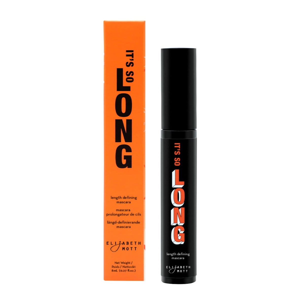 Elizabeth Mott C-curve brush close-up enabling precise, even lash coating.