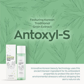 Elizabeth Mott Hydrating Hyaluronic Toner with Antoxyl-S featured to illustrate key ingredient