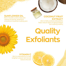 Elizabeth Mott Sure Thing Vitamin C Face Scrub pores close-up, potential for clearer-looking pores.