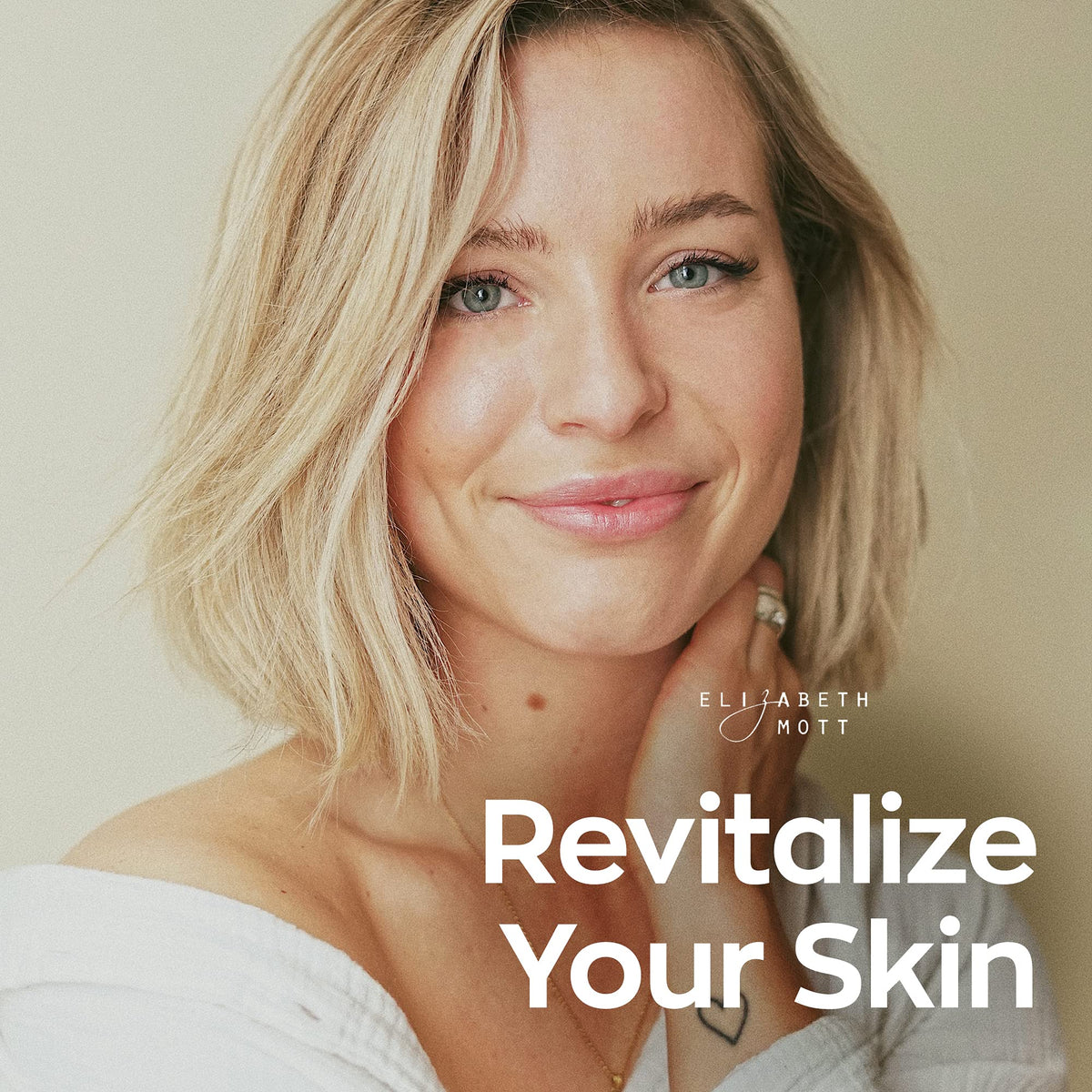 Elizabeth Mott Sure Thing Vitamin C Face Scrub translucent jar, supports brightening routine.
