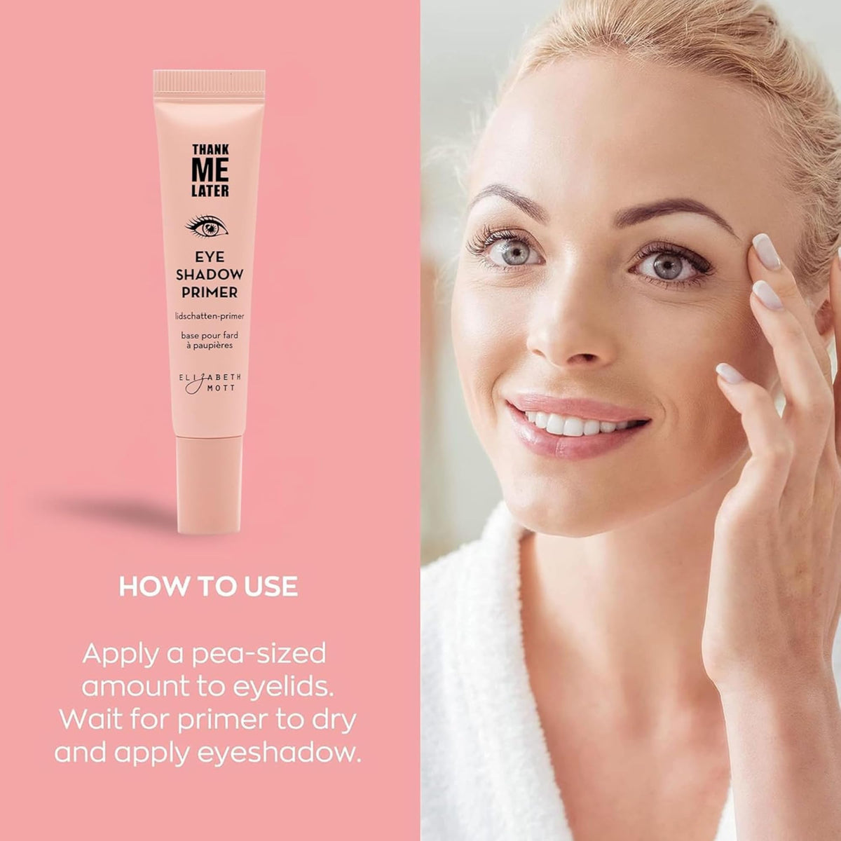 Elizabeth Mott Thank Me Later crease prevention base helps makeup stay put.
