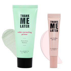 Elizabeth Mott Thank Me Later face primer with green corrector smooths redness for an even complexion