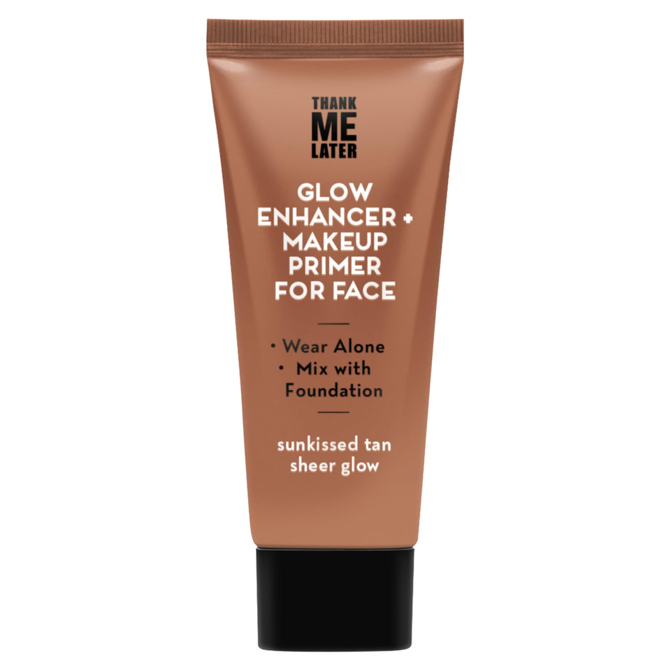 Elizabeth Mott Thank Me Later Glow Enhancer bottle shows a hydrating primer.