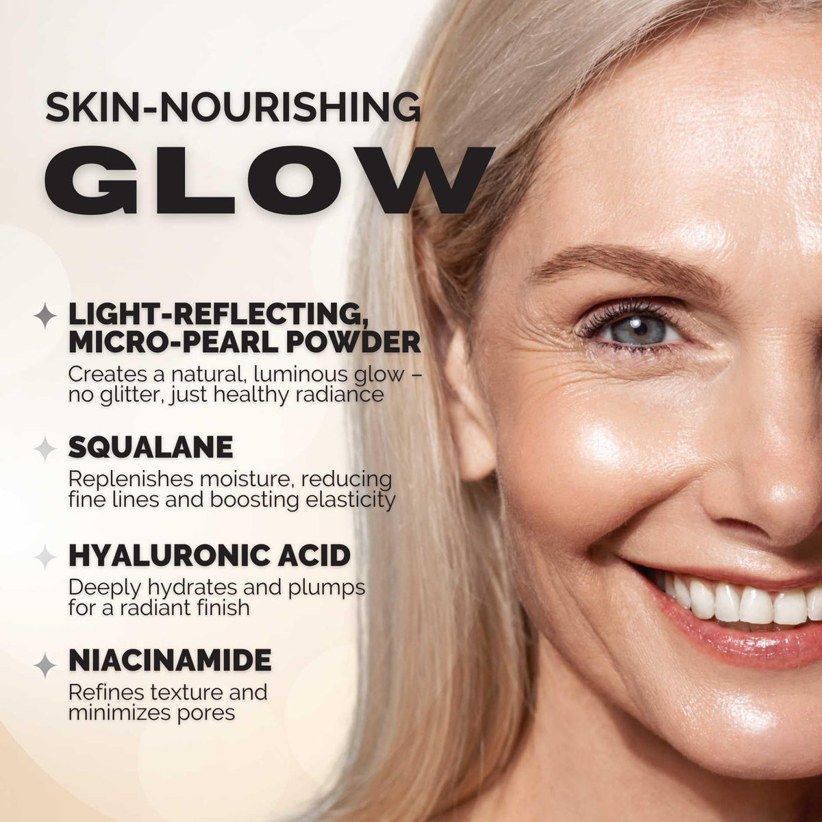 Ingredients highlight: hyaluronic acid and niacinamide in Glow Enhancer.