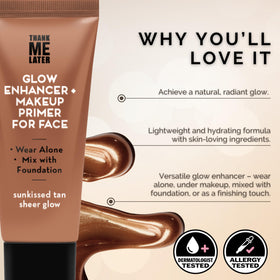 Glow Enhancer applied to the cheek as a subtle highlight.