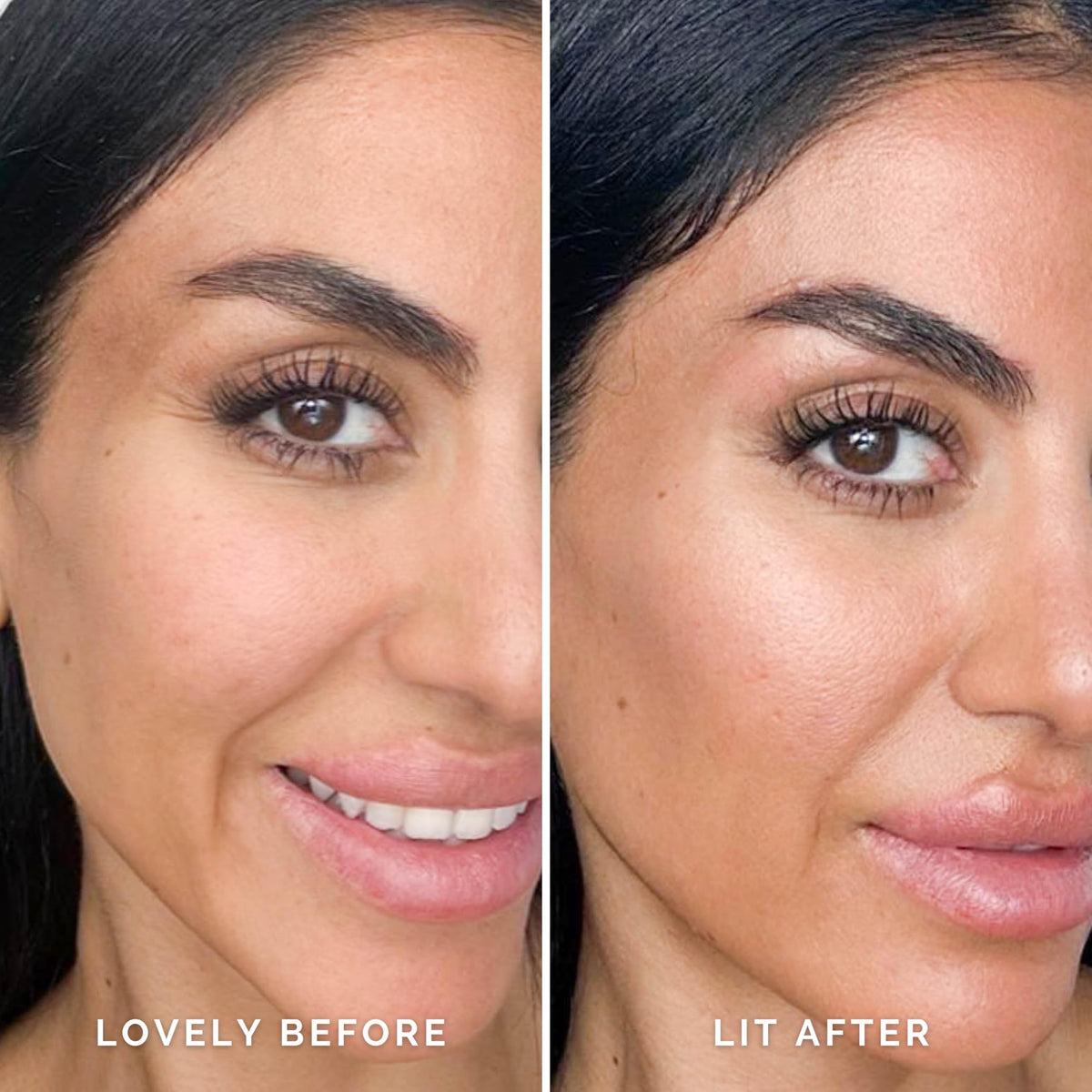 Multiple shade options in the Glow Enhancer line for diverse tones.
