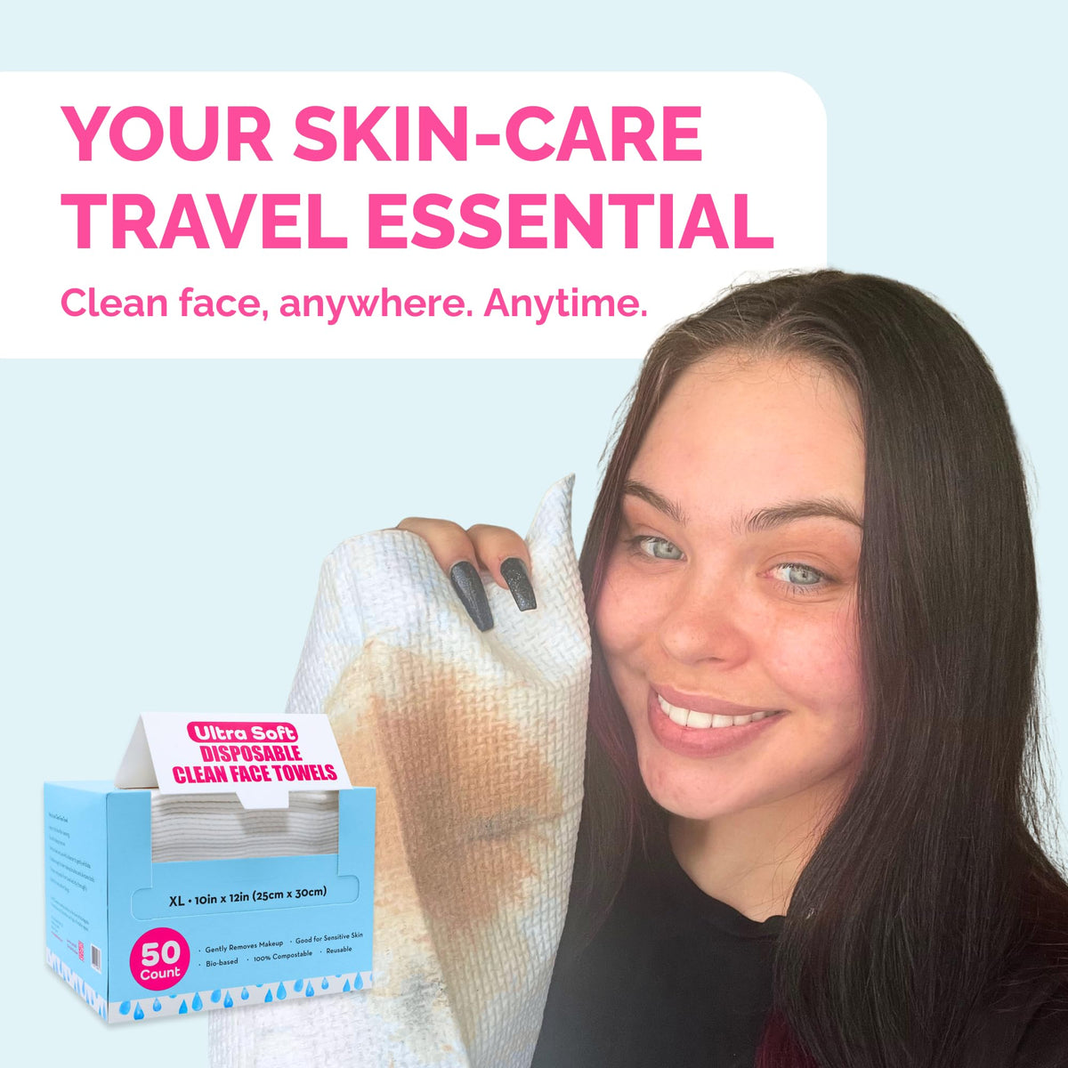 Elizabeth Mott Thank Me Later lint-free towel close-up, clean and soft