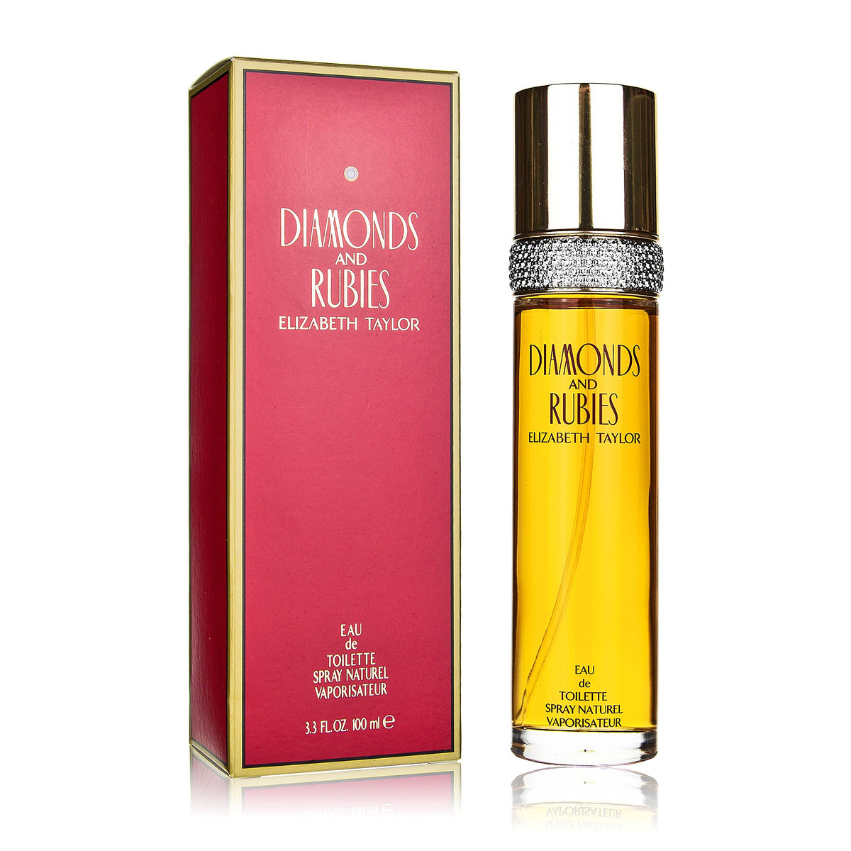 Elizabeth Taylor Diamonds & Rubies box packaging signals premium gift-ready presentation