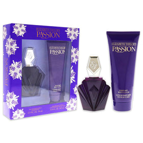 Elizabeth Taylor Passion gift set packaging with elegant presentation.