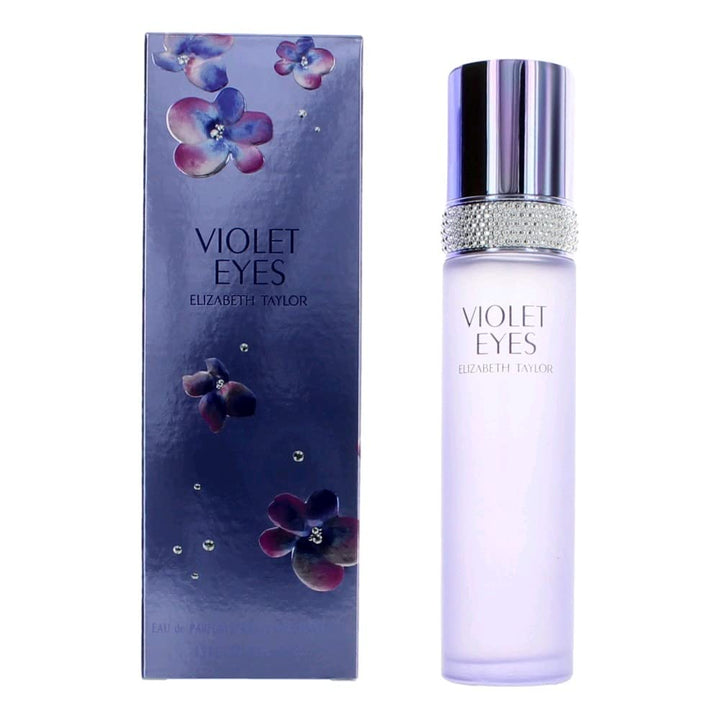 Elizabeth Taylor Violet Eyes EDP bottle, versatile scent for day and evening.