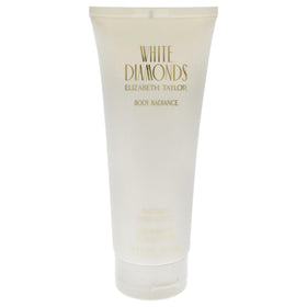 Elizabeth Taylor White Diamonds bottle closeup reveals premium packaging and designer allure.