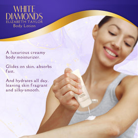 Elizabeth Taylor White Diamonds eau de toilette spray compact bottle for daily glamour.