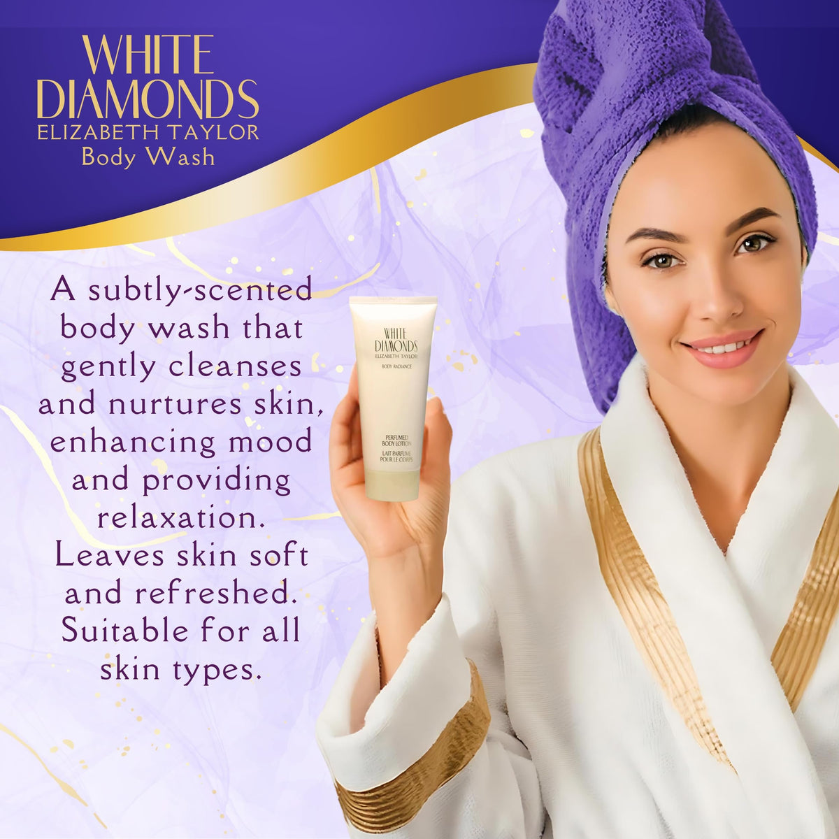 Elizabeth Taylor White Diamonds gift box presentation perfect for gifting