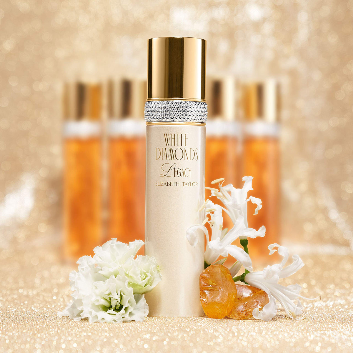 Elizabeth Taylor White Diamonds Legacy packaging elegant box evokes timeless sophistication.