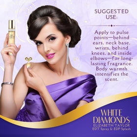 Elizabeth Taylor White Diamonds-perfumed-body-lotion moisturizing scent companion