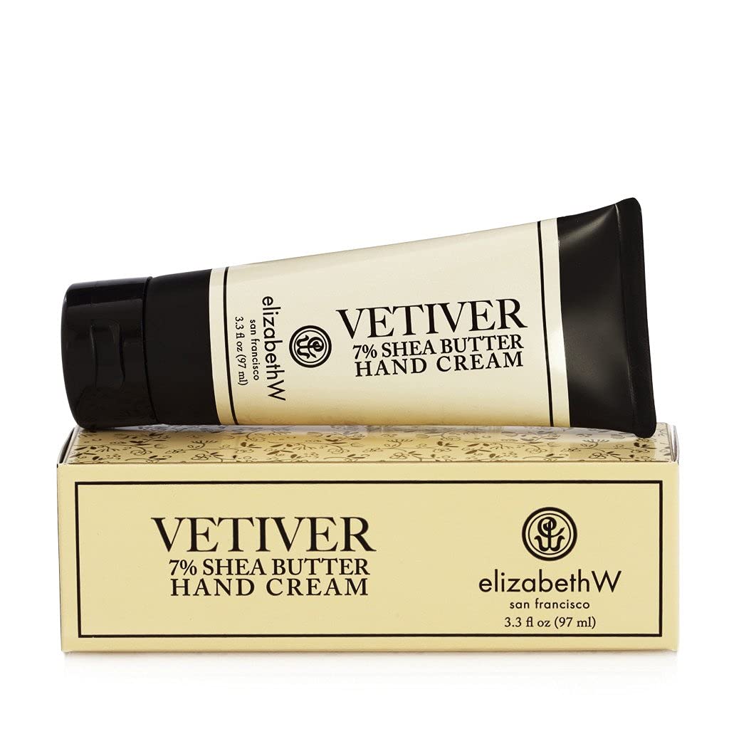 Elizabeth W hand cream vetiver bottle, rich hydration for dry hands
