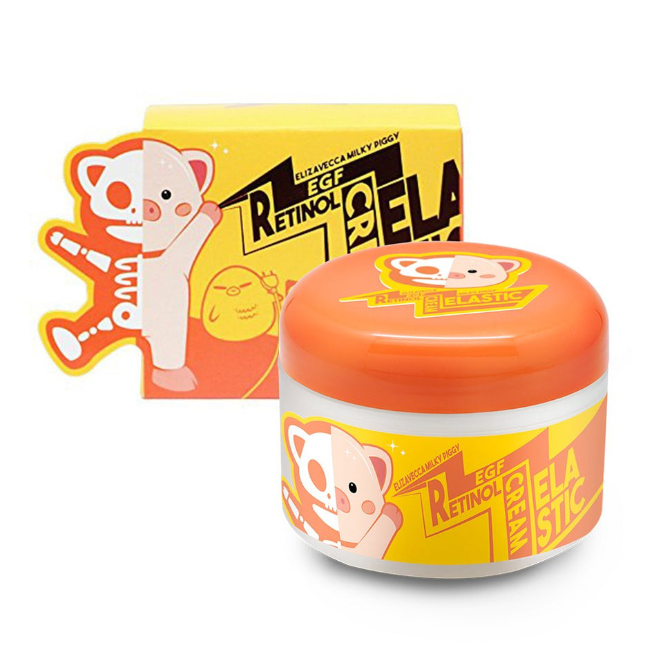 Elizavecca Milky Piggy Retinol Cream jar close-up for smoother skin texture