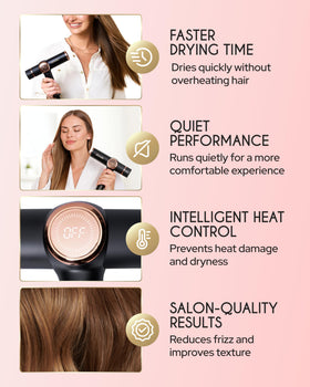 ELLA BELLA diffuser attachment distributes heat evenly for defined curls