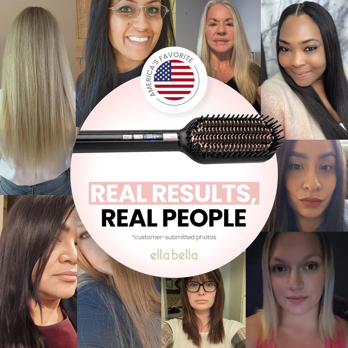 ELLA BELLA endorsement badge signals trusted styling quality