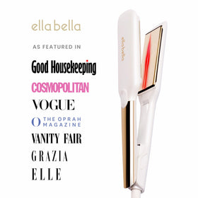 ELLA BELLA Titanium plates provide even heat for smooth results.