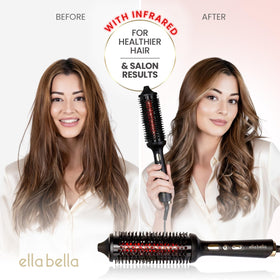 ELLA BELLA infrared technology highlights inner heat for smooth styling.