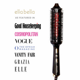 ELLA BELLA negative ion design reduces frizz while adding shine.
