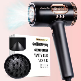 ELLA BELLA professional plasma dryer with diffuser for frizz reduction and smooth shine