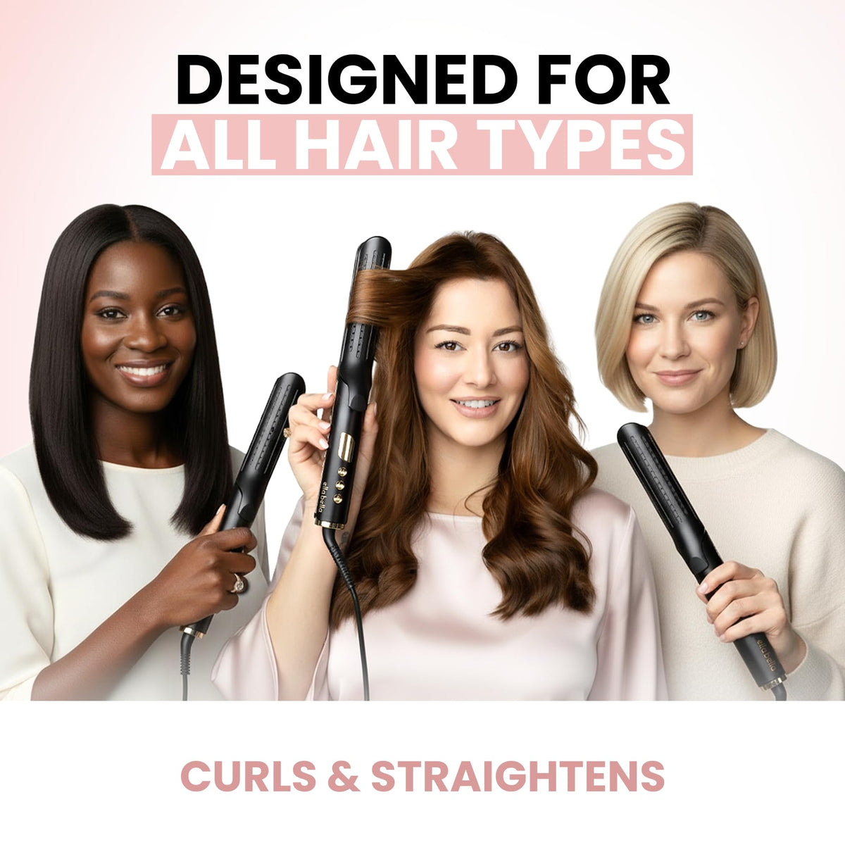 ELLA BELLA salon-quality shine shot for frizz control.