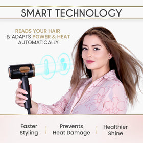 ELLA BELLA smart heat control interface with personalized drying settings