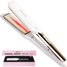ELLA BELLA Titanium Flat Iron infrared for quick, frizz-free styling.