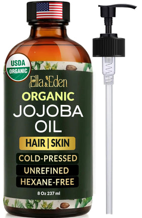 Ella & Eden 8oz jojoba oil bottle for skin and hair hydration