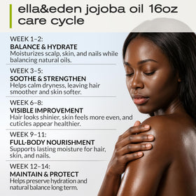 Ella & Eden jojoba oil glass bottle with dropper for easy use
