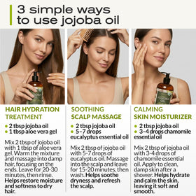 Ella & Eden jojoba oil label close-up with USDA certification